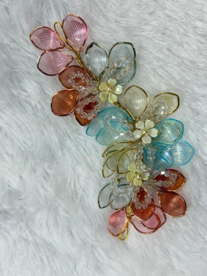 Multi-Color Floral Hair Clip