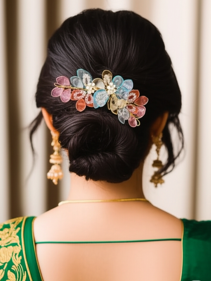 Multi-Color Floral Hair Clip image