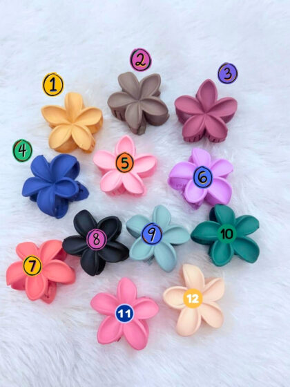 Premium Matte Flower Hair Clutches.