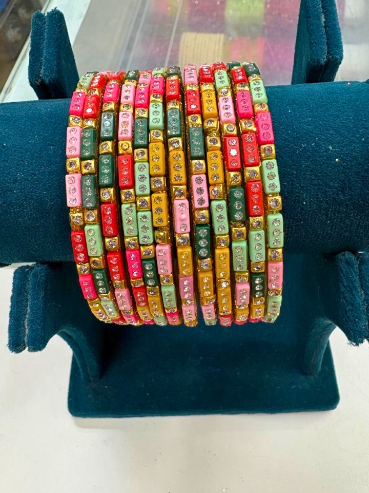 Premium multi color glass bangles