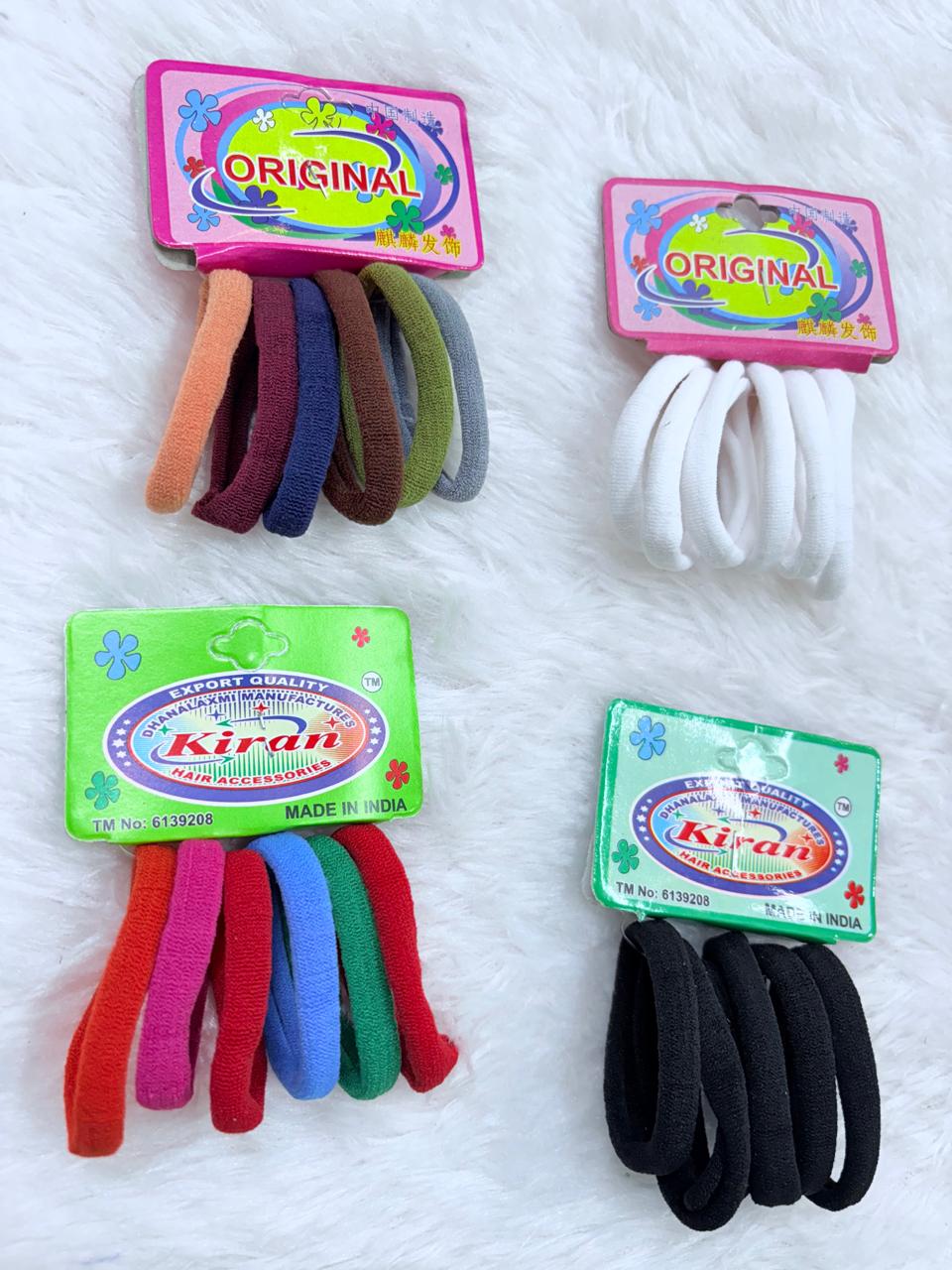 Elastic Hair Ties For Girls | Soft Seamless Hair Rubber Bands | Ponytail Holders For Women | Strechable Hair Bands | Cotton Hair Elastic Rubber Bands | Tight, Non-slippery Bands