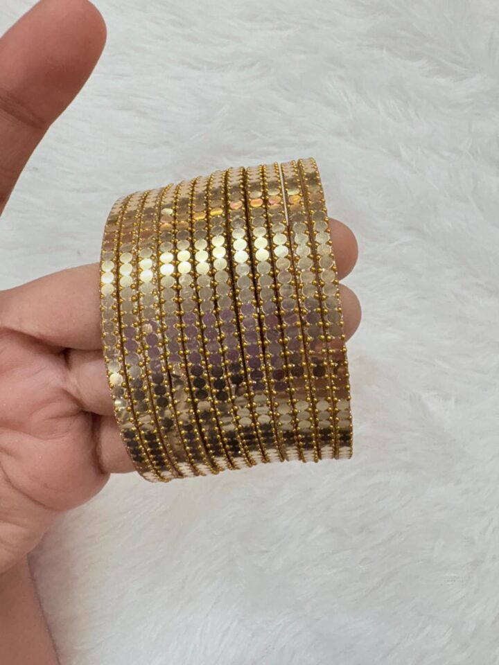 Premium glass side bangles(golden silver & copper)