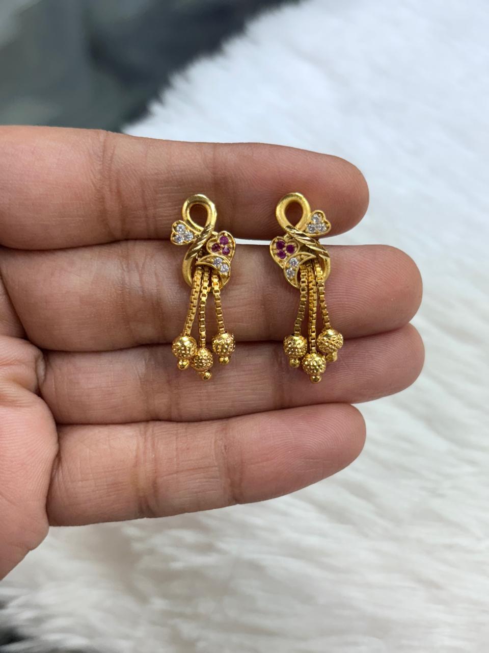 Gold plated forming earings