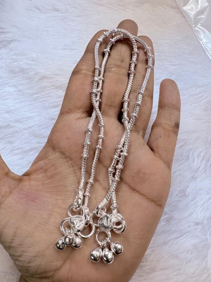 Silver Covering Anklets for Women | Elegant Daily Wear Jewelry