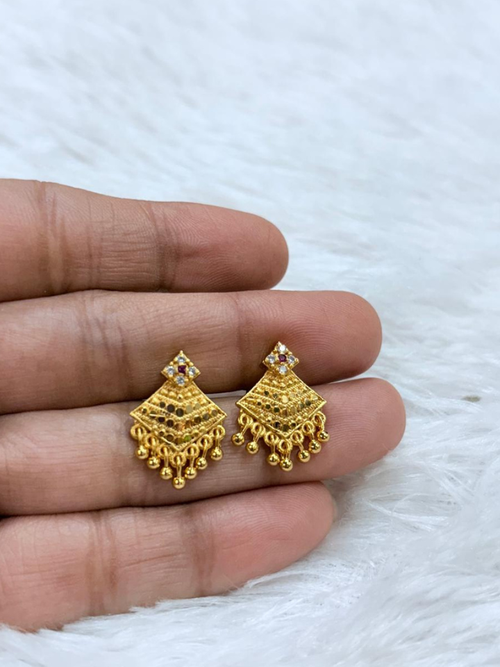 Traditional Gold Replica Earrings for Women | Lightweight Ethnic Design
