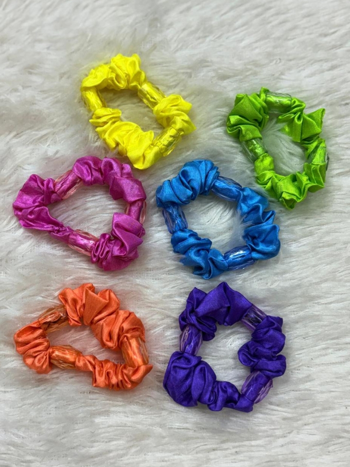 Colorful Satin Scrunchies Set (6 pcs) – Soft, Durable & Affordable Hair Accessories