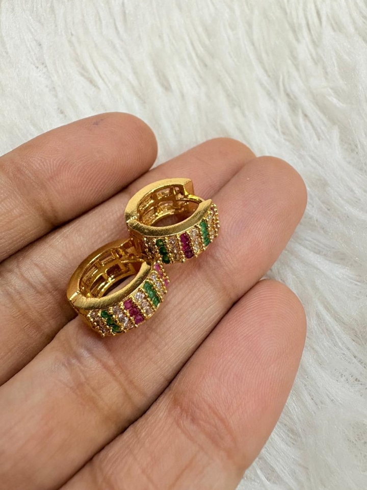 Micro Plated Gold Hoop Earrings for Daily Wear