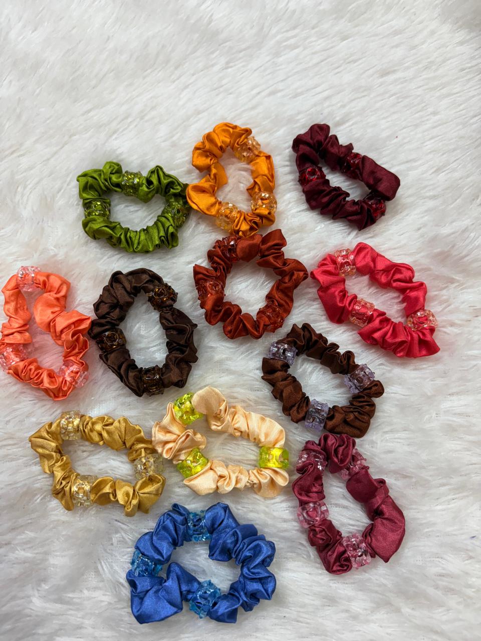 Premium Satin Scrunchies Set (12 pcs) – Soft, Durable & Stylish Hair Accessories | Rs 60 Only