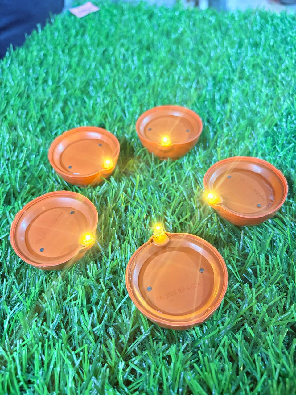 LED Diya Lights – Set of 5 Decorative Lamps for Festivals