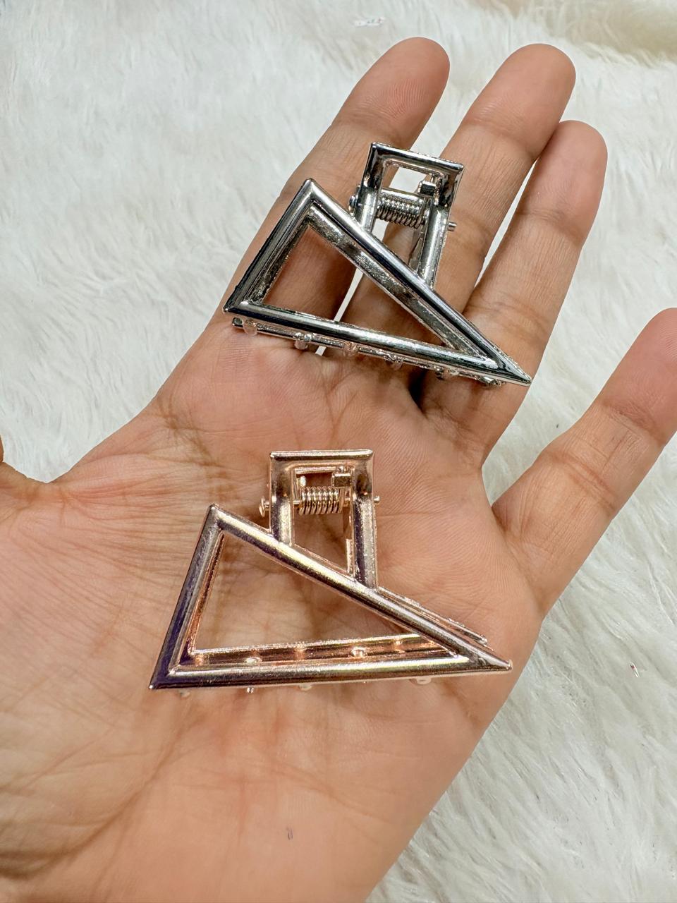 Metal Triangle Hair Claw Clip Set for Women & Girls | 2 Pieces | Rs 60