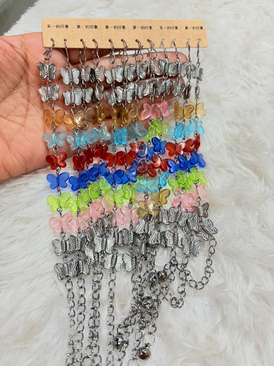 Cute Colorful Butterfly Beaded Bracelet | Fancy Chain Bracelet