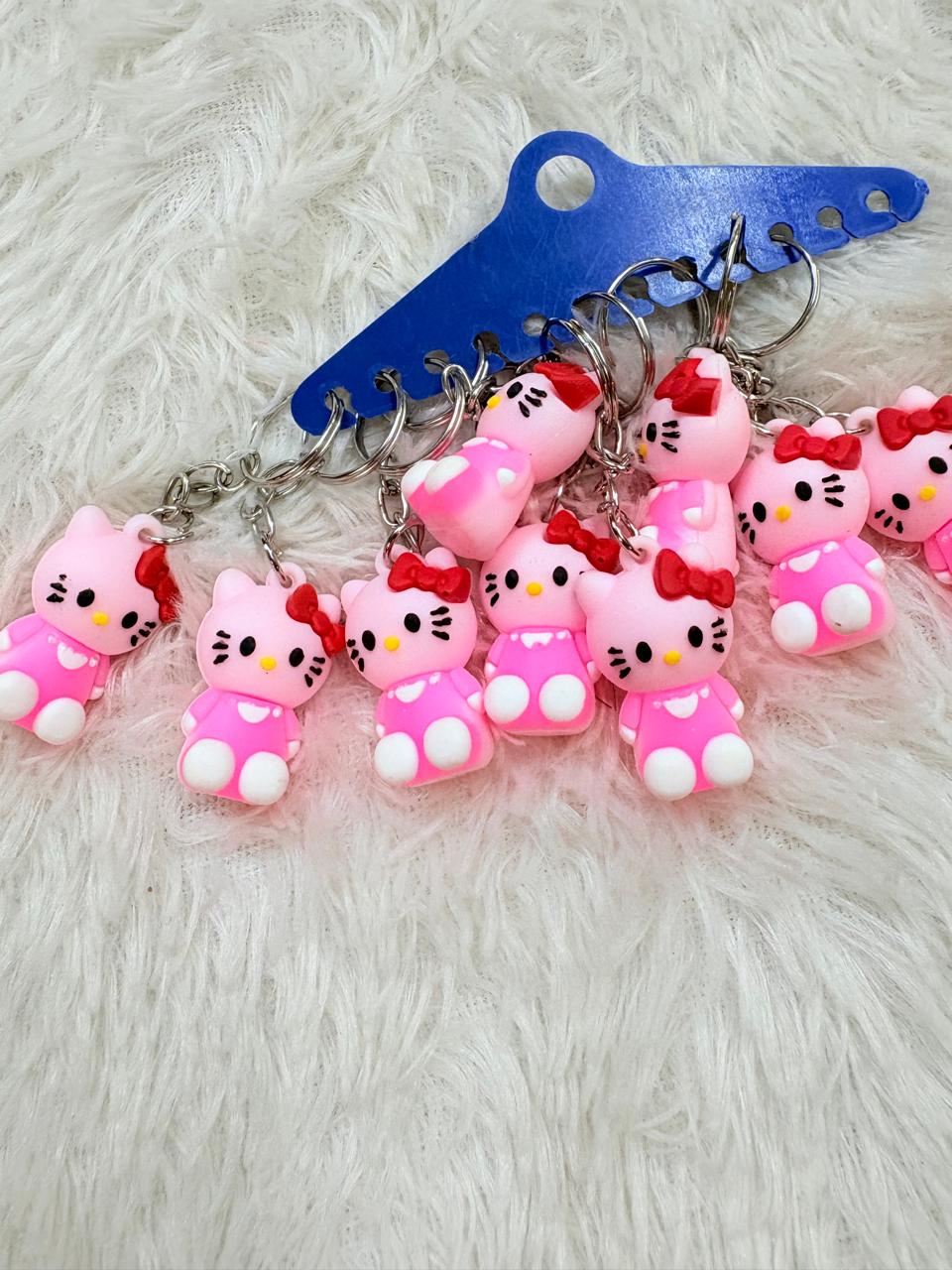 Cute Pink Kitty Keychain | Cartoon Character Bag Charm