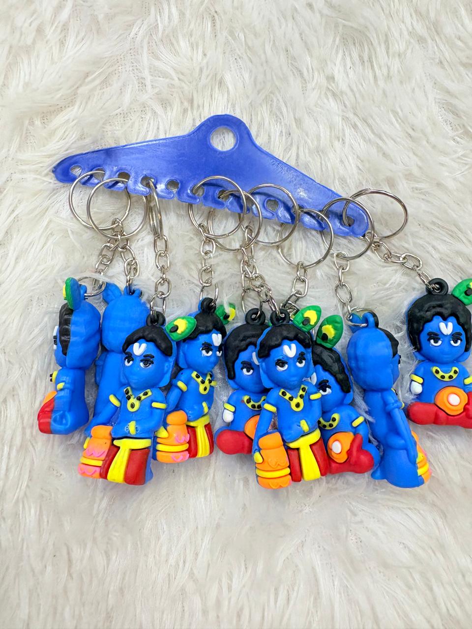 Lord Krishna Cartoon Keychain | Cute Bal Krishna Bag Charm