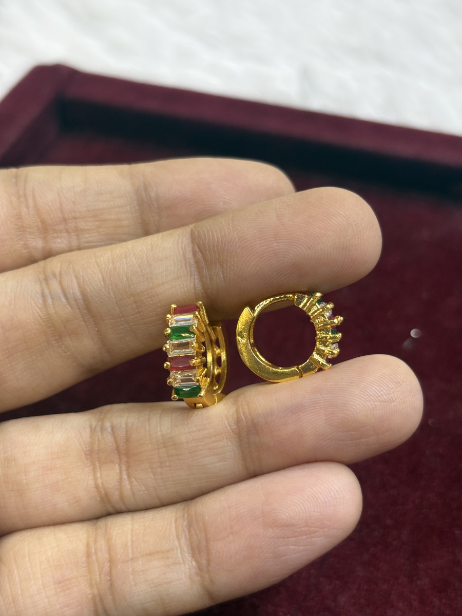Regular wear hoop earrings - Multicolour - HP-33301