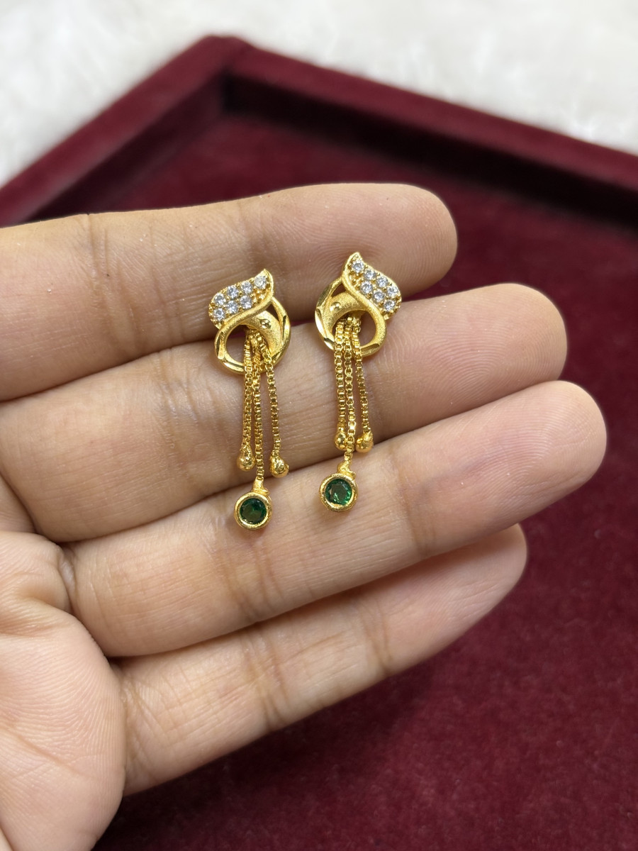 Gold replica earrings- GR3301